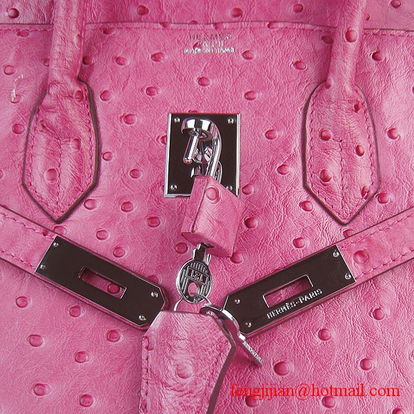 Hermes Birkin 35cm Ostrich Veins Handbag Light Peachblow 6089 Silver Hardware Hermes Birkin 35cm Ostrich Veins Handbag Light Peachblow 6089 Silver Hardware